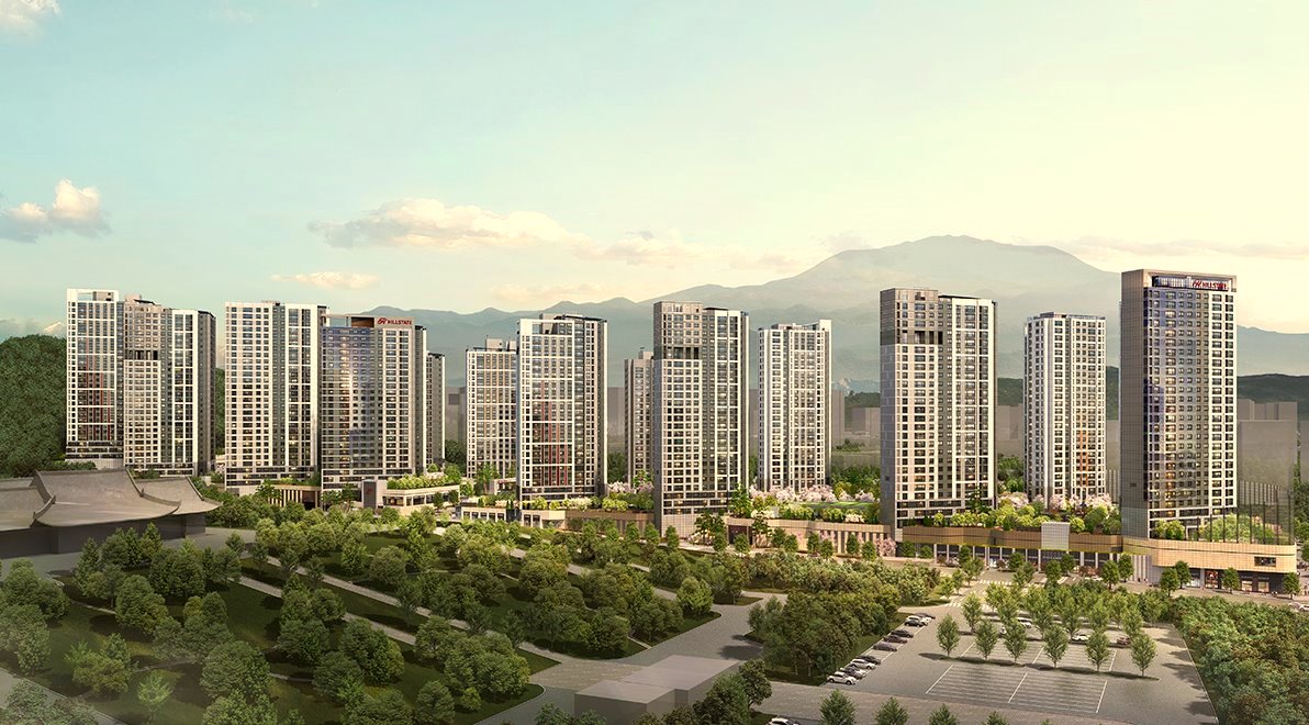 중외공원 힐스테이트 단지 전경