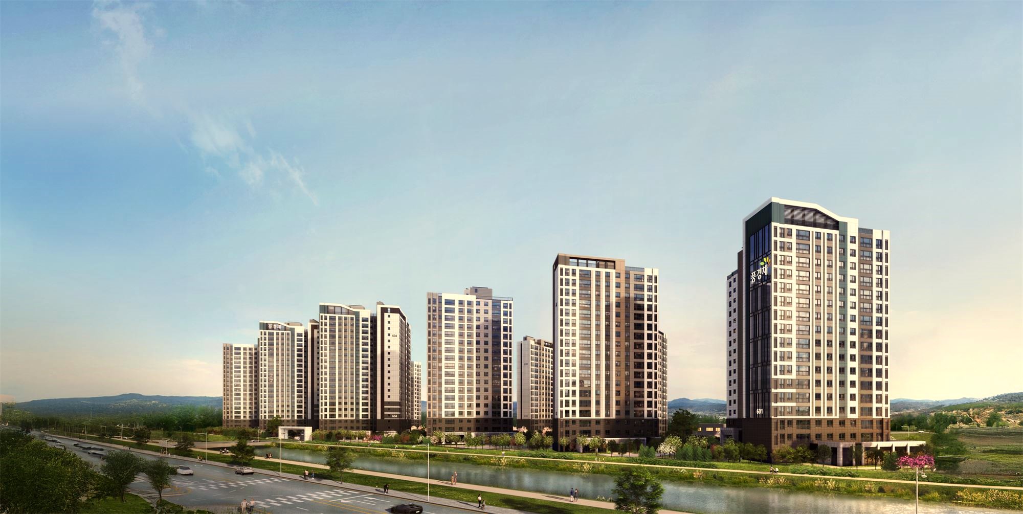 첨단3지구 제일풍경채 단지 전경