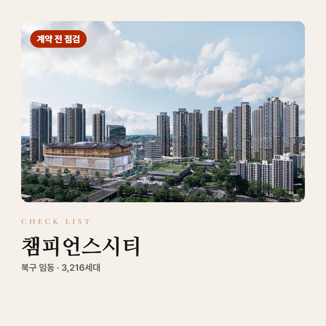챔피언스시티 계약 전 점검