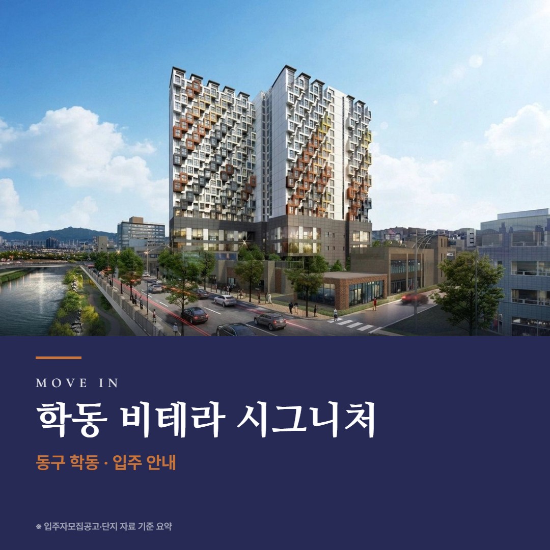 학동 비테라 시그니처 입주 준비