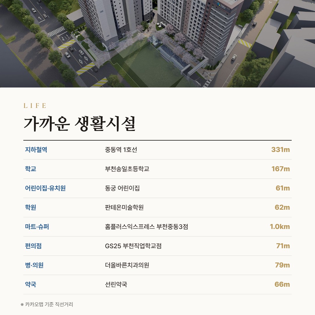 중동역 다채로움 더원 생활시설