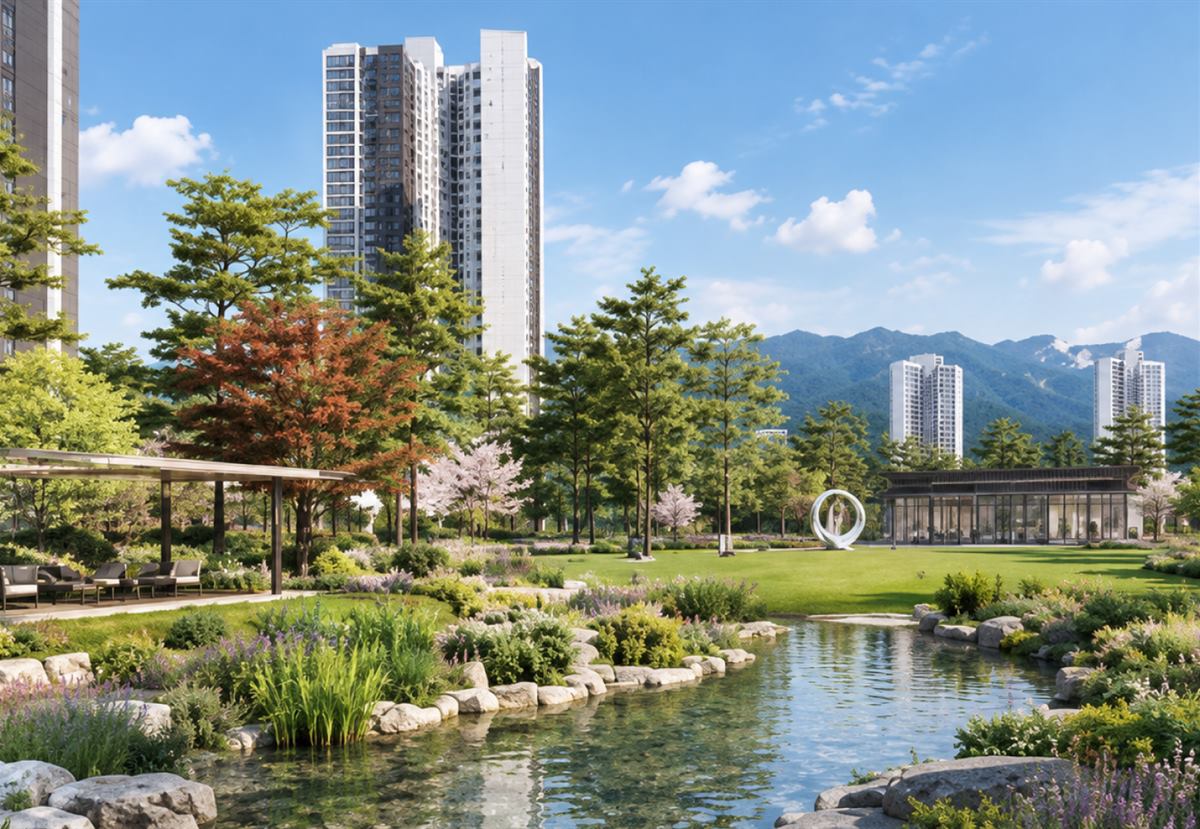 무등산 아이파크 스카이포레 조경 계획 이미지 (CG)
