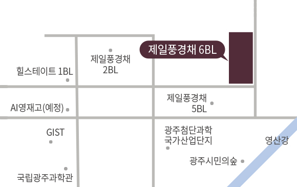 제일풍경채 첨단3지구 A6BL 현장 약도